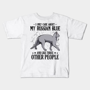 Russian Blue Cat Kids T-Shirt